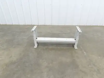Hytrol HS-3 Conveyor Leg Floor Support 31"W Heavy Duty White 10-5/8-13-5/8"H