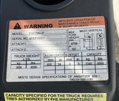 USED 2009 MITSUBISHI FGC25N-LP