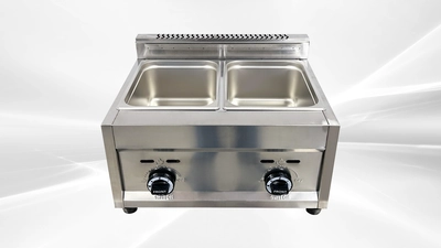 171-0454 7 Gallon 2 Bank Countertop Propane Deep Fryer