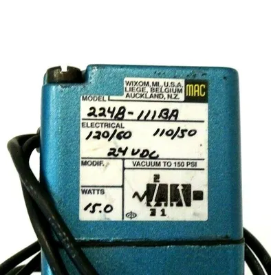 NEW MAC VALVES 224B-111BA SOLENOID VALVE 224B111BA