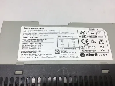 Allen Bradley PowerFlex 525 Series A Variable Frequency Drive  25B-E3PON104 1.5 KW