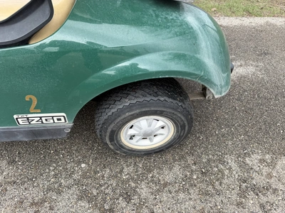 (1) 2015 E-Z-Go golf cart with a Kawasaki gas engine, includes Club canopy and ball washer, fold-dow...