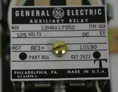 NEW GENERAL ELECTRIC 12HGA17S52 RELAY MODULE 357-96017-CFR