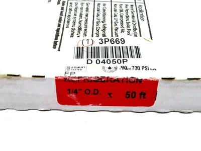 NEW MUELLER D04050P REFRIGERATION COPPER TUBING COIL 1/4" X 50'