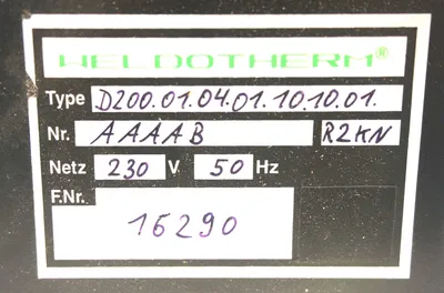 WELDOTHERM D200.01.04.01.10.10.01. DIGITAL CONTROL D200010401101001