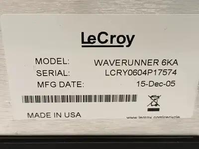 USED LECROY WAVERUNNER 6KA