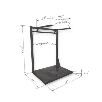 Used 5' X 4' Steel Bulk Bag Supersack Holder / Hanger Rack