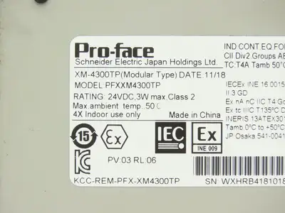 Pro-Face XM-4300TP Operator Control Panel 24VDC Input HDMI LCD Screen