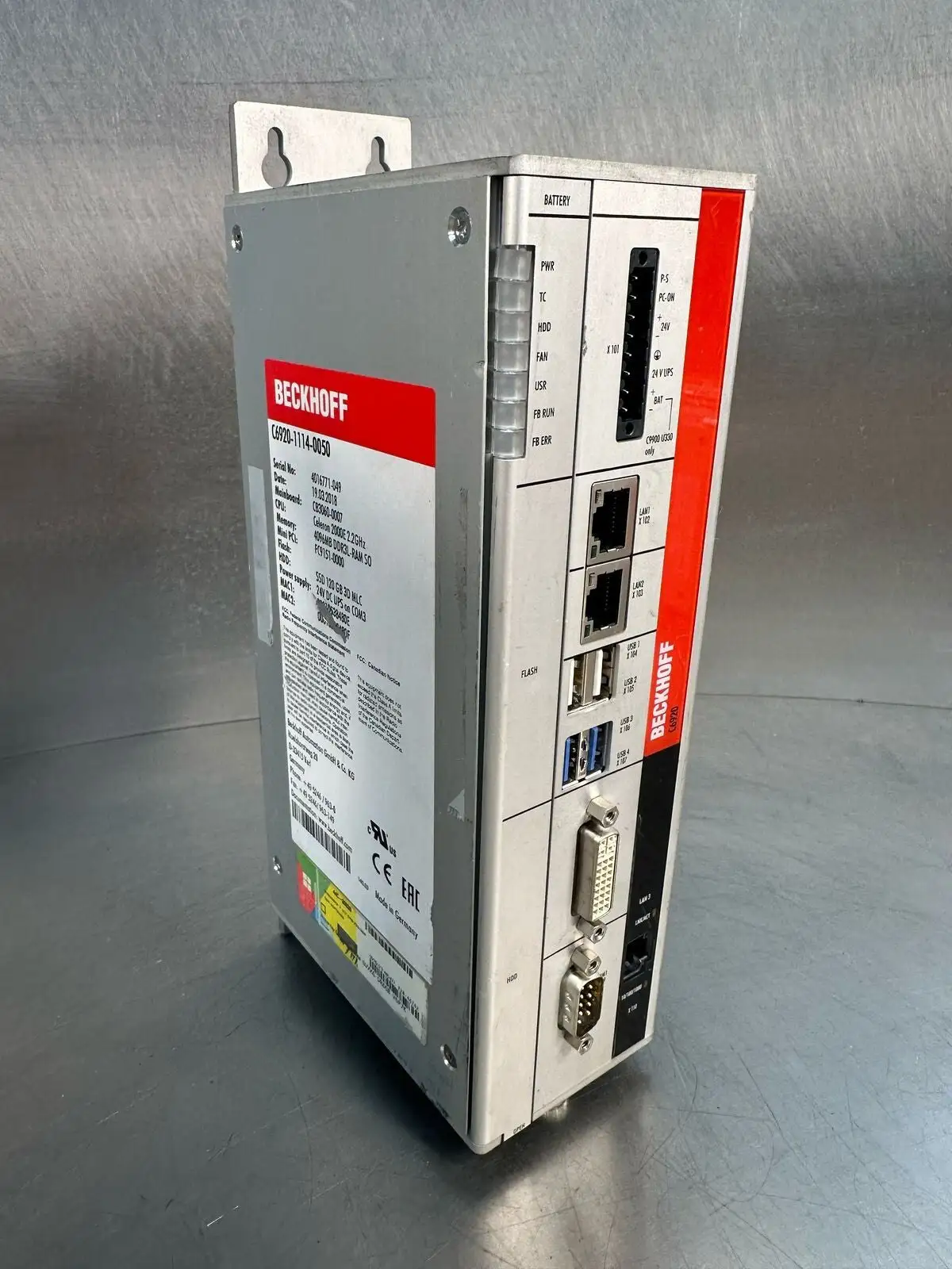 Beckhoff C6920-1114-0050 Industrial PC (8.5.1)