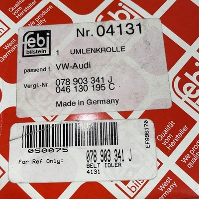 04131 FEBI BILSTEIN Deflection/Guide Pulley, V-ribbed belt for VW-AUDI