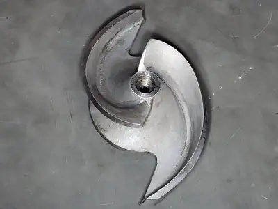 Pump Impeller, 6x8-18, 2 Vane, 316SS, 53106-1