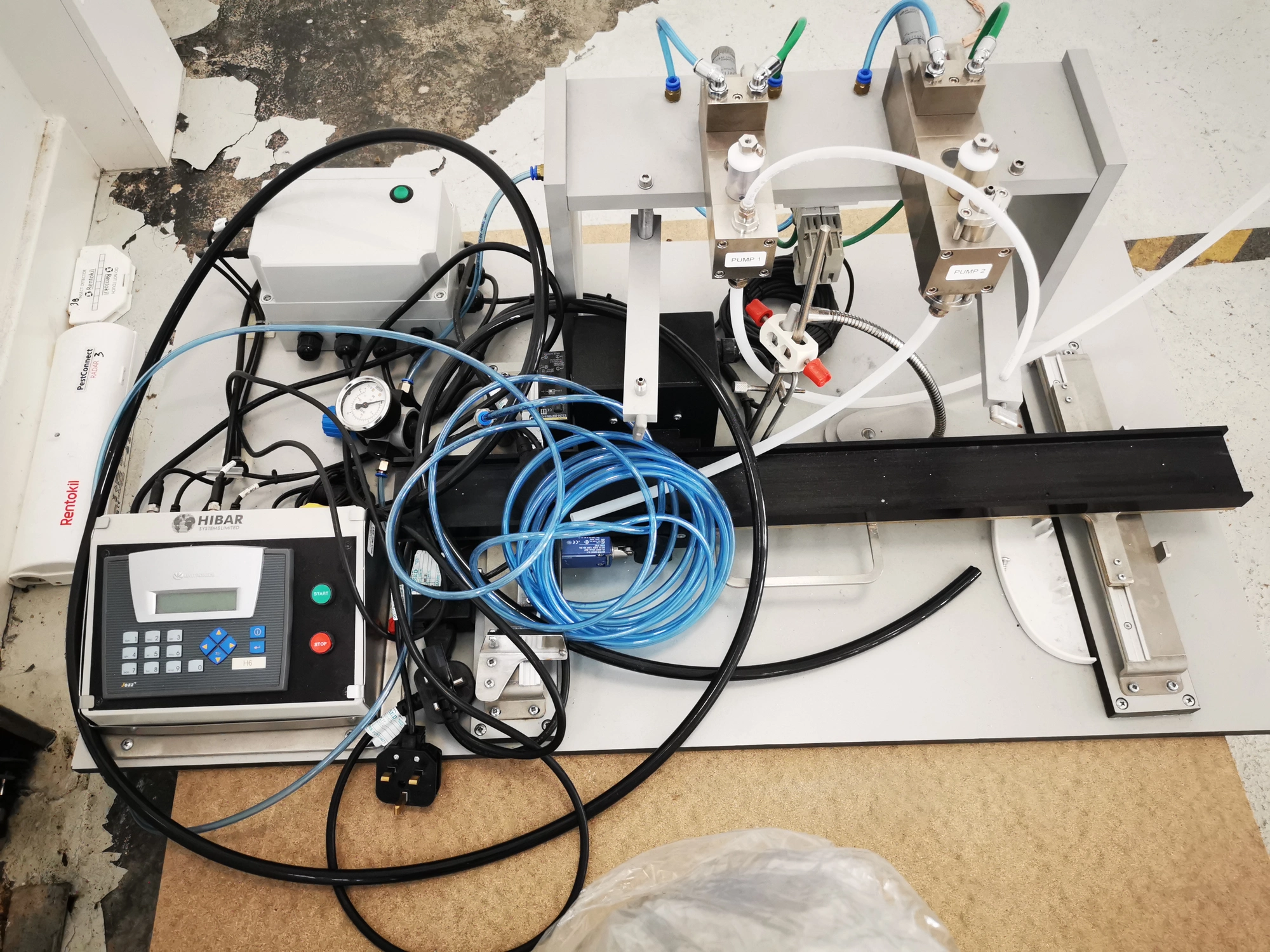 0.8 to 1.82 LPM Hibar Systems twin head metering pump Model H0081