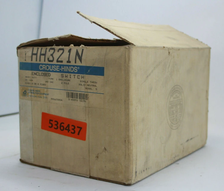 New | in-Stock Crouse-Hinds HH321N Relays & Switches California US | Davliegogo LLC #1707680