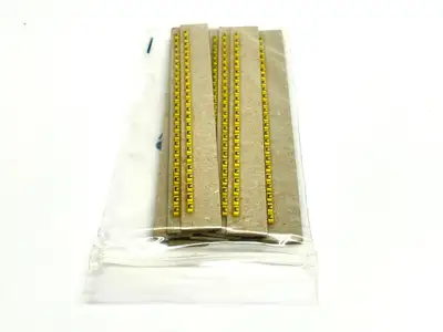 117 | Grafoplast  Wire Markers E Black on Yellow 50 Strips 9TFX95 - New
