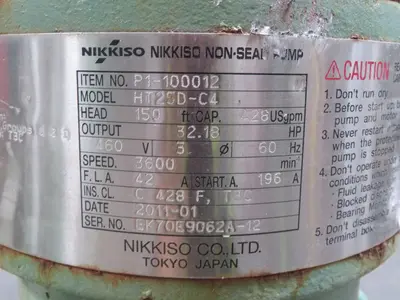 Used NIKKISO HT25D-C4 Centrifugal Pumps Texas US | Aucto #1307138