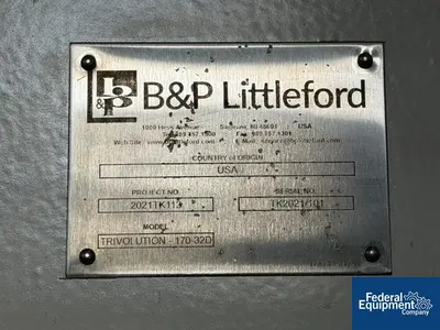 New | in-Stock B&P Littleford 170 MM B&P Littleford TriVolution Series 17 Compounding System Littleford Mixers Ohio US | Federal Equipment Company #1338408