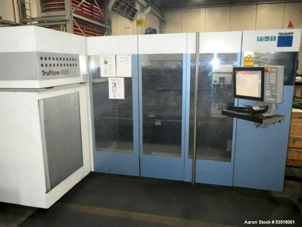 Used Trumpf Trulaser 3040 CO2 Laser – 4000W | 4000mm x 2000mm | LoadMaster Automation | Built 2016