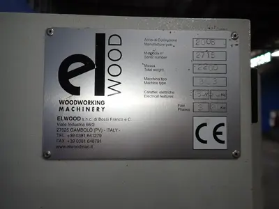 Used 2008 ELWOOD WOODWORKING MACHINERY BL 3 Edge Banders Ohio US | HGR 24 #803518
