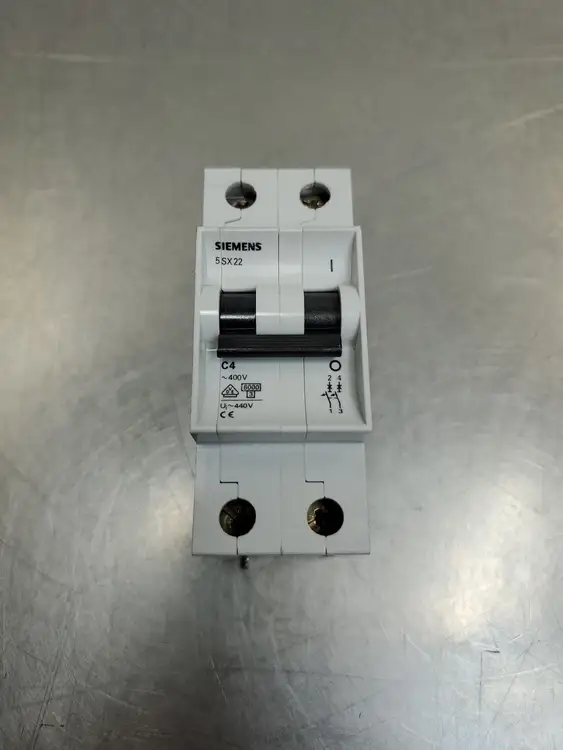 Used Siemens 5SX22 C4 Circuit Breaker, 4 Amps, 400V, 2 Pole Circuit Breakers South Carolina US | Palmetto Automation #1158571
