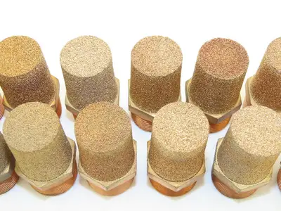 Pneumatic Brass Exhaust Muffler Filter 3/4" Male Lot of 23