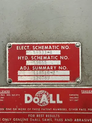 USED DOALL 3612-H
