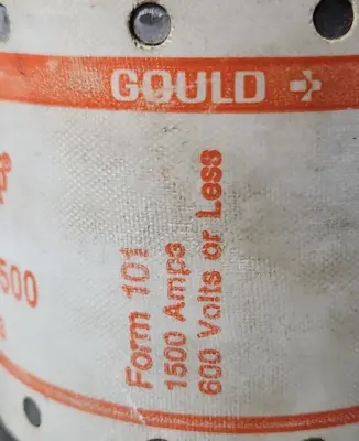 Gould Shawmut AmpTrap A60X1500 Fuse 1500A 600V Type 128 loc4E32