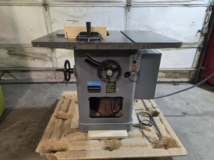 Used 1977 ROCKWELL 34-466 10" UNISAW TABLE SAW Woodworking Table Saws Wisconsin US | John G Weber Co Inc #482068