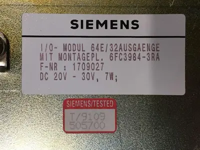 USED SIEMENS I/O-MODUL 64E/32 6FC3984-3RA