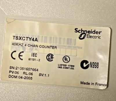 SCHNEIDER ELECTRIC TELEMECANIQUE TSXCTY4A TSXCTY4A PLC COUNTER MODULE 4 CHANNEL