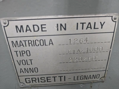 Grisetti #RTA-1000, ID/OD Universal Cylindrical Grinder, 14" wheel