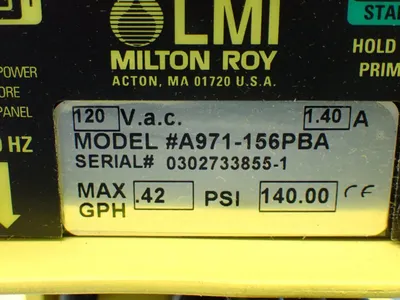 New | in-Stock LMI MILTON ROY A971156PBA Pumps (Metering) Ohio US | HGR 24 #737568