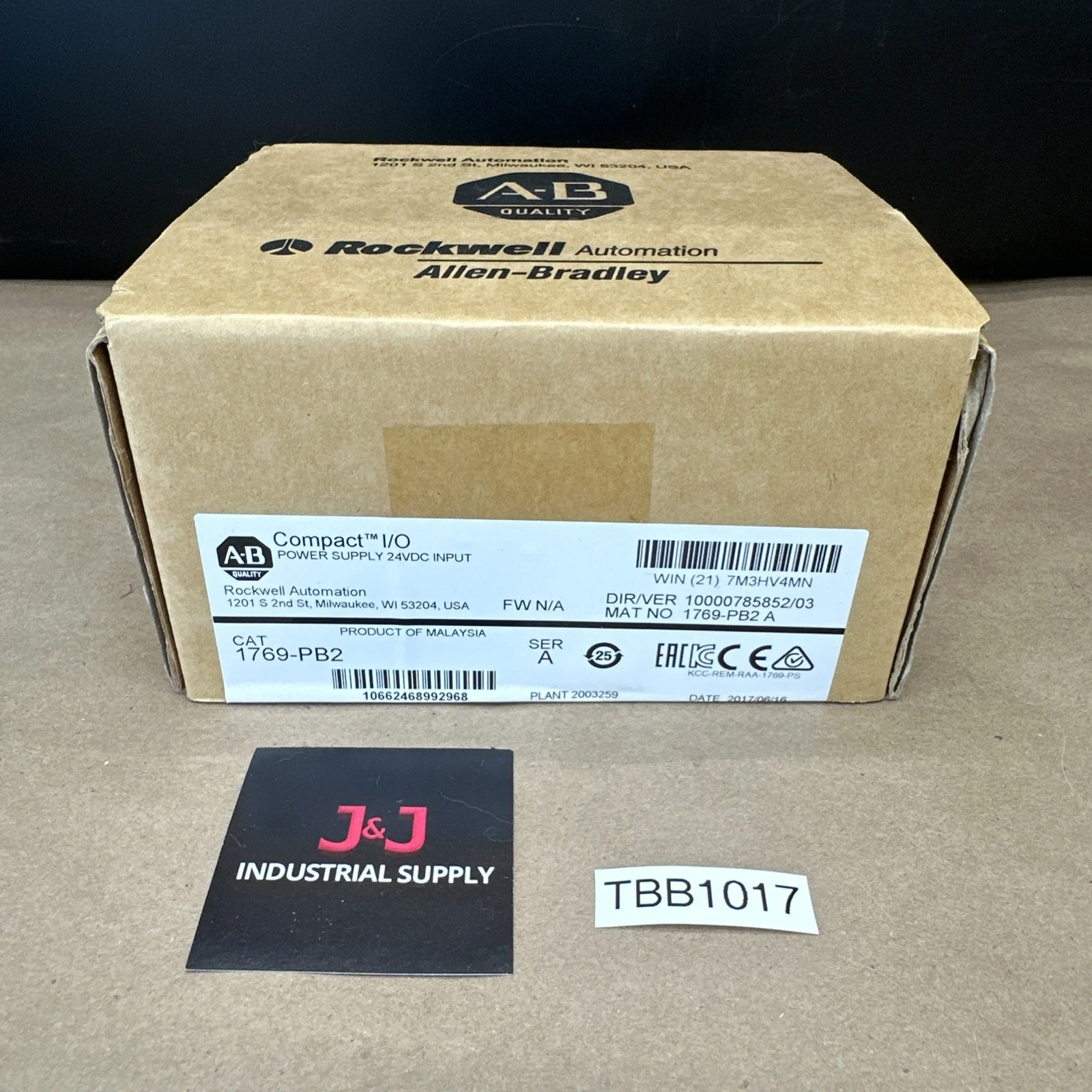 NEW Allen-Bradley 1769PB2