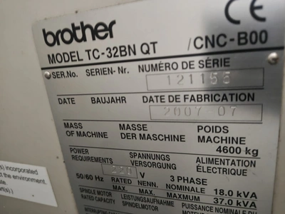 BROTHER CNC Drill Tap Centre, in very good used condition