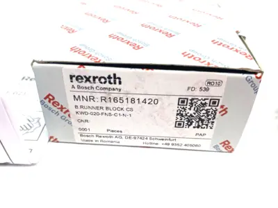 NEW BOSCH REXROTH KWD-020-FNS-C1-N-1 BALL RUNNER LINEAR GUIDE BLOCK