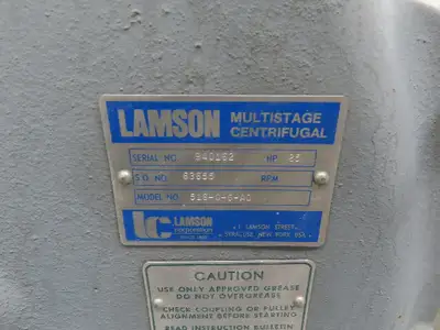 Used LAMSON _UNKNOWN_ Centrifugal Blowers Indiana US | Arrow Industrial #1408539