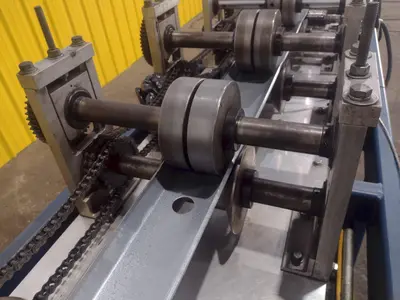 12 STAND X 10" KNUDSON MODEL #KS-2468 STUD & TRACK FRAMING ROLLFORMER, WITH AMS CONTROLS: STOCK #18942