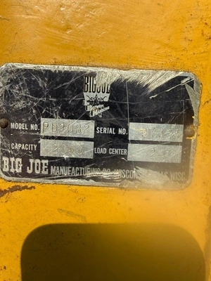 USED BIG JOE ELECTRIC PALLET JACK NEEDS 12VOLT BATTERY