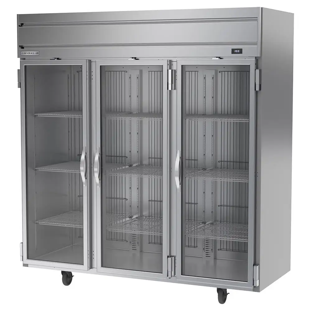 Beverage-Air HFS3HC-1G 78" Horizon Series Three Section Reach In Freezer, (3) Left/right Hinge Glass Doors, 115v