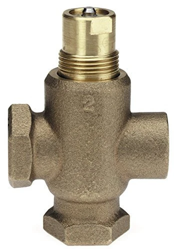 Siemens 599-02066 1/2" 3-Way N/O Brass Globe Valve Body, Female x Female (1 Cv) [New, Stocked at Amazon Fulfillment]