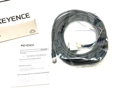USED KEYENCE CONTROL CABLE NFPA79 COMPATIBLE, WITH D-SUB 9-PIN, 10M LENGTH