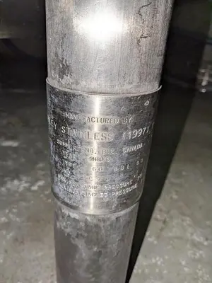Tank, 1860 Gallons, S/st, DT/DB, Ripley, 60 BBL Brite Tank #C745094