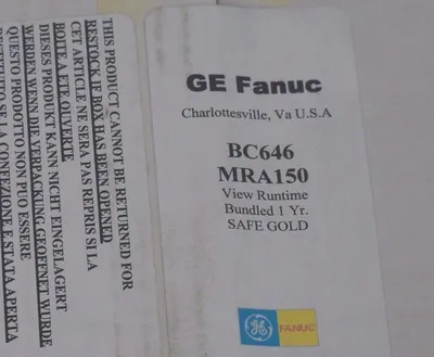 NEW SEALED GE FANUC BC646MRA150 VIEW RUNTIME 150 I/O