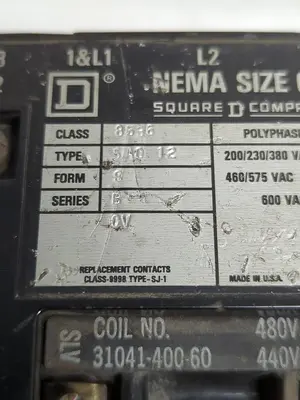 Used SQUARE D 8536-SA0 Starters | Surplus Asset Holdings #1205144