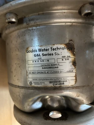 Used GOULDS 5SH2M52A0 Centrifugal Pumps Ohio US | Surplus Asset Holdings #1508212