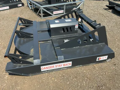 New JCT 72” Brush Mower Skid Steer Attachment, hydraulic driven with hoses and quick coupler fitting...