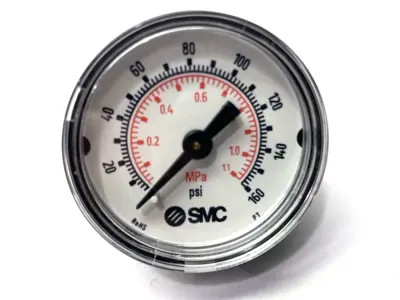 New | in-Stock SMC Pressure Gauge 1/4" NPT 160PSI Air Gages Michigan US | Maverick Industrial Sales #1398437