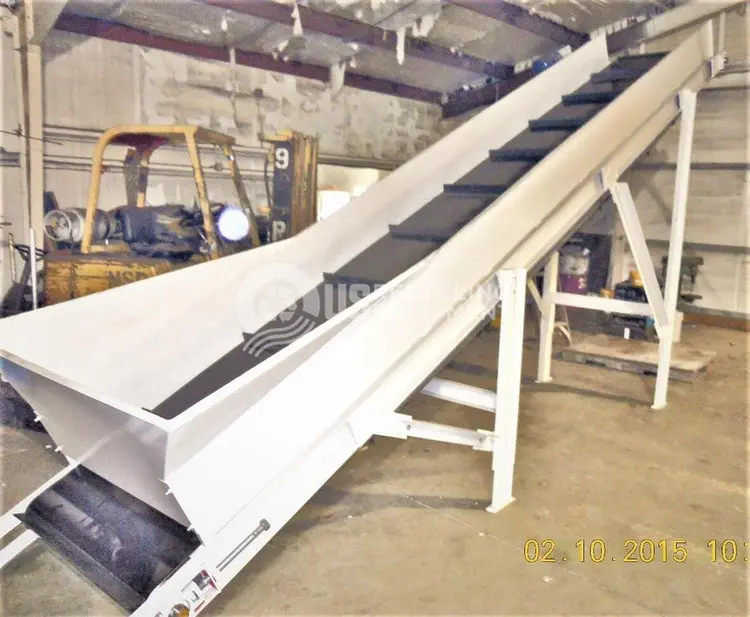 New | in-Stock CUSTOM BUILD 36" X 20' HEAVY DUTY CLEATED INCLINE Conveyors South Carolina US | US Recycling Equipment #774799