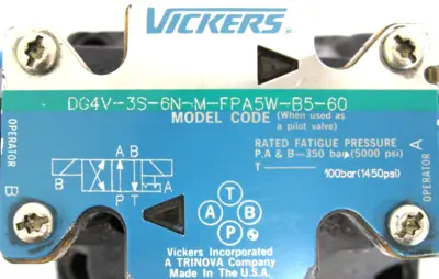 REFURBISHED VICKERS 02-135498 VALVE DG5S-8-2N-M-FPA5W-B5-30 DG4V3S6NMFPA5WB560