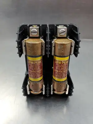 USED Bussmann HRCI-R Fuseholder w/LPN-RK-60SP 250VAC/125VDC Fuses