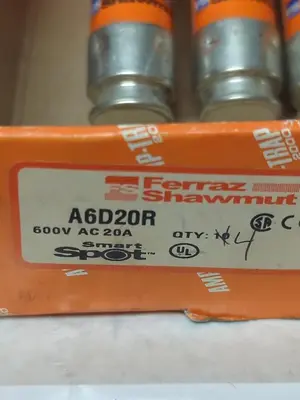 New | in-Stock FERRAZ SHAWMUT A6D20R Miscellaneous Equipment (Electrical & Power) Ohio US | Surplus Asset Holdings #1235582